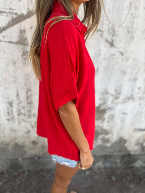 Sleek Serenity Scarlet Top - T11009SC