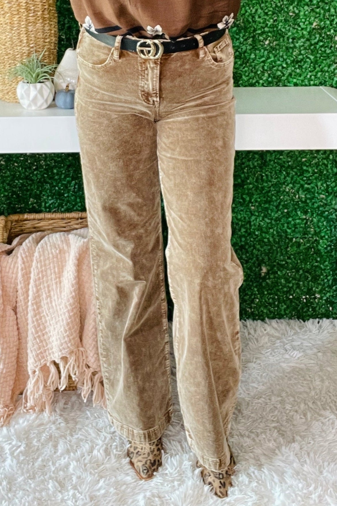 Taylor High Rise Wide Leg Corduroy Jeans