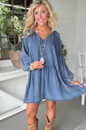 Flirty Meets Chic Denim Mini Dress