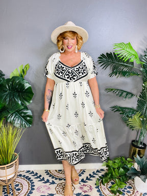 Isn't She Lovely Black Cream Dress - DR186CM