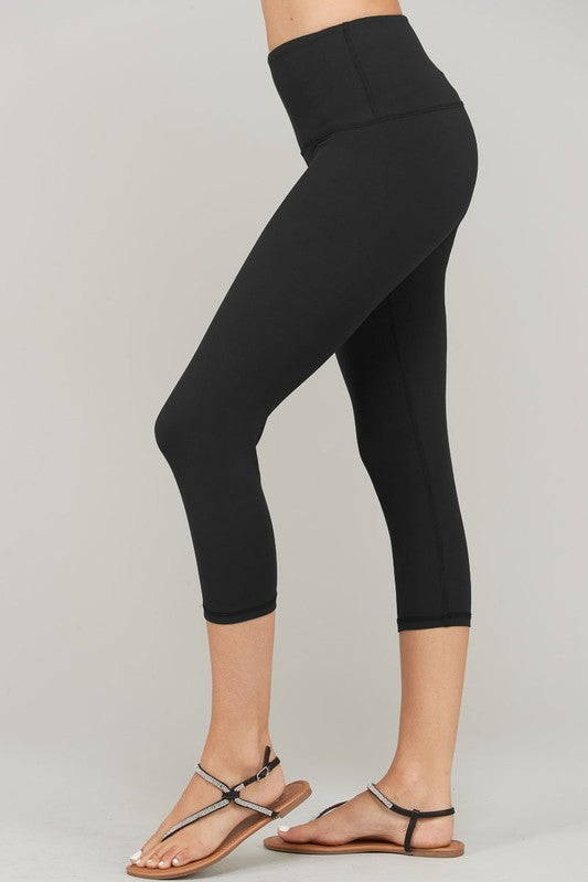 Move With Ease Yoga Capri Leggings - L003BK