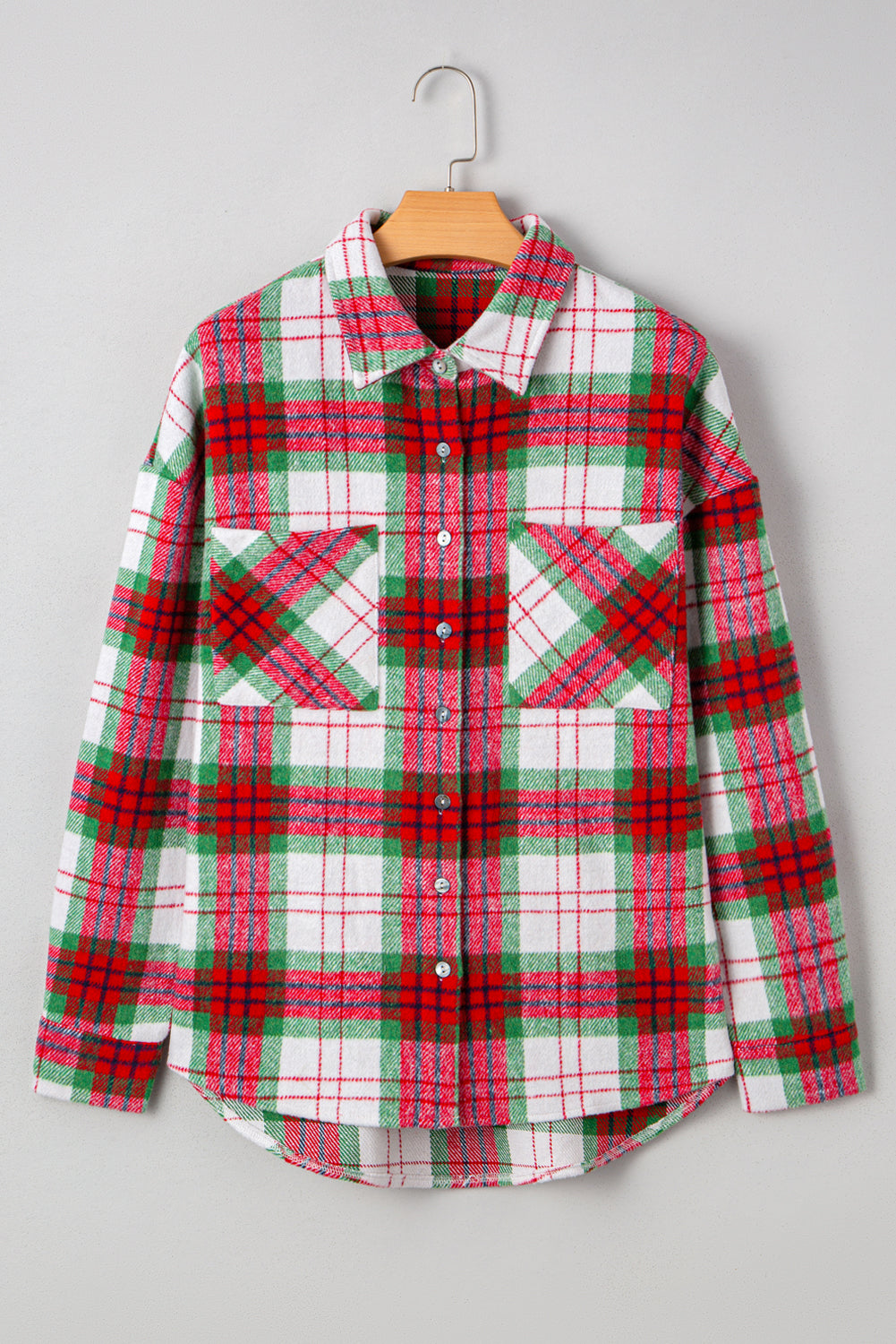 Sleigh All Day Plaid Casual Flannel Shacket