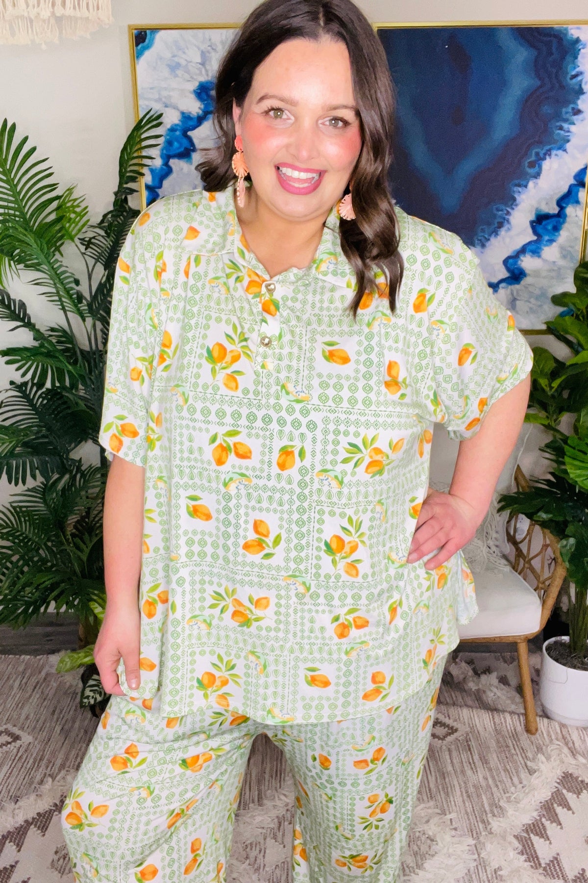 Citrus Coast Top And Pant Set - SET055BG
