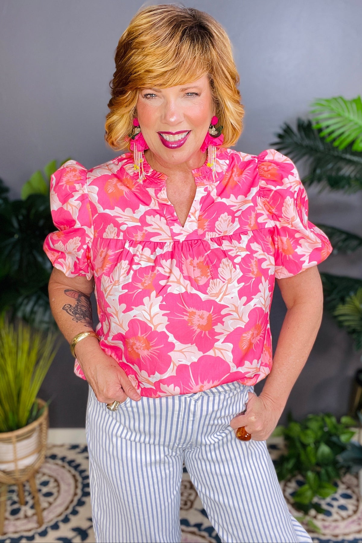 Main Street Muse Pink Top