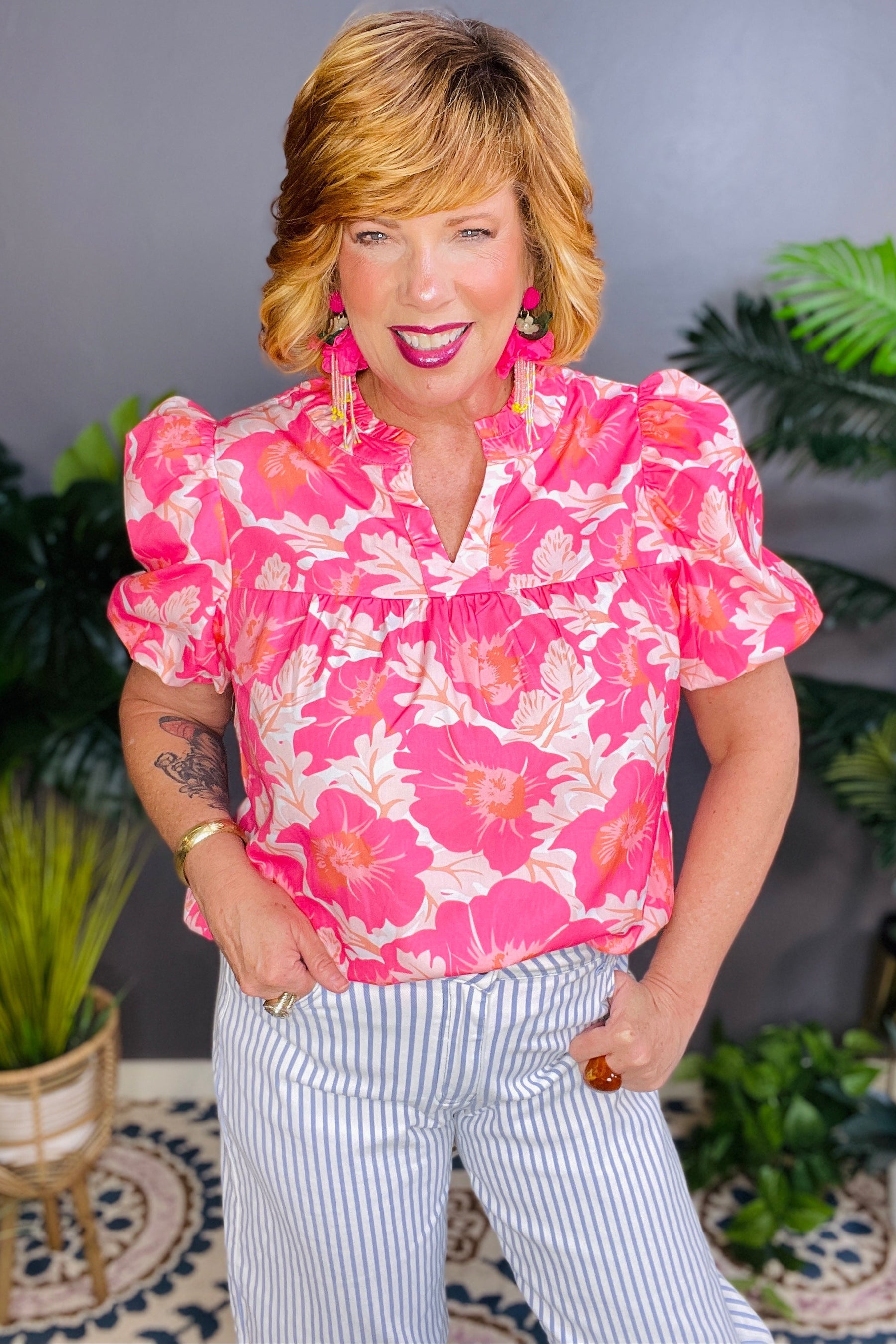 Main Street Muse Pink Top