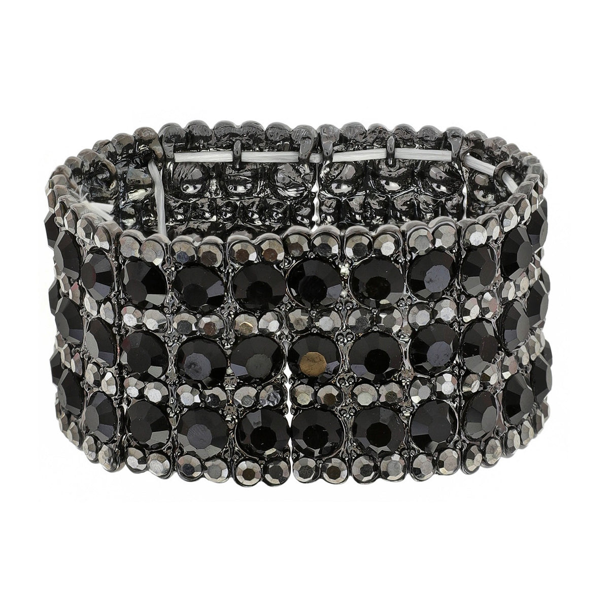 Jewel Embellished Stretch Bracelet - B041BK