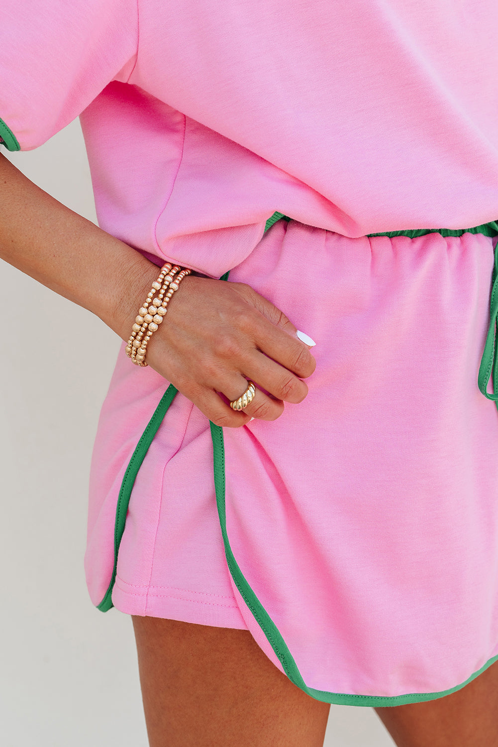 Taking It Easy Bonbon Colorblock Top and Skort 2Pc Set