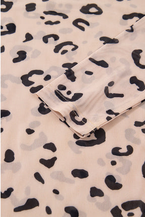 Wild Thing Mock Neck Sheer Mesh Bodysuit