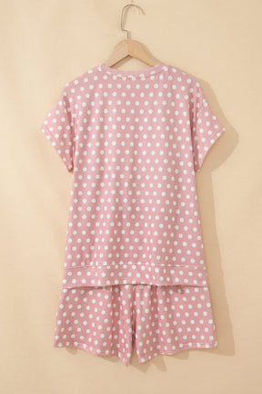 She's Got A Way Pink Polka Dot Top And Short Set