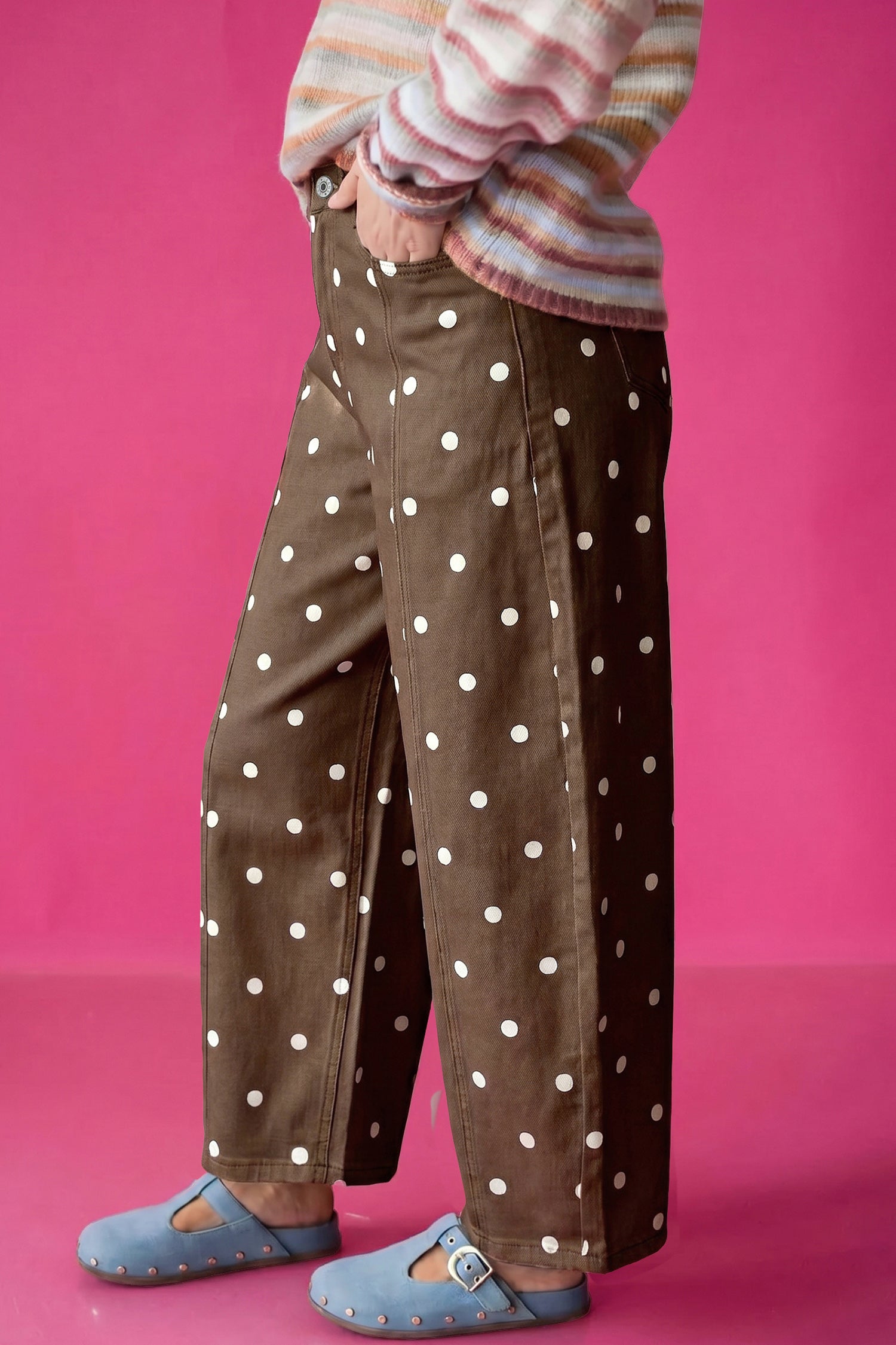 Happy Go Dottie Barrel Jeans (3 Colors)