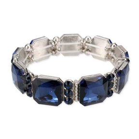 Crystal Cluster Jeweled Stretch Bracelet (4 Colors) - B040