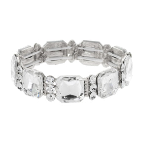 Crystal Cluster Jeweled Stretch Bracelet (4 Colors) - B040