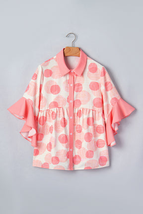 Glamour Girl Pink Polka Dot Top