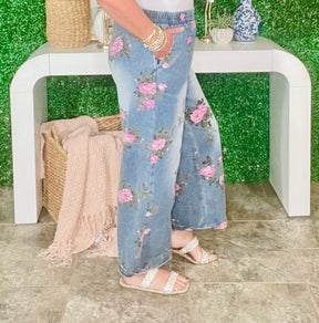 Morning Stroll Floral Print Jeans