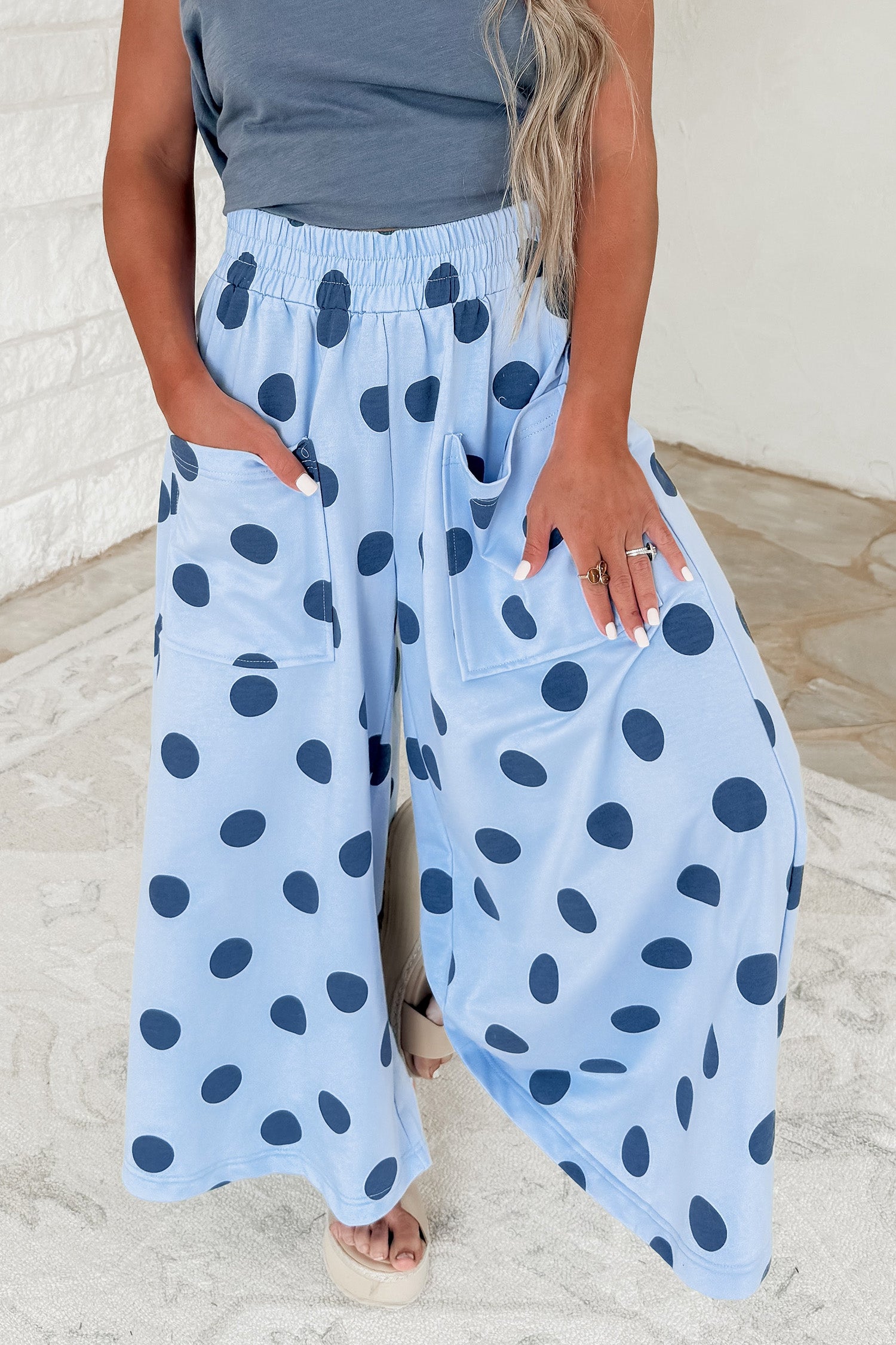 Make Your Mark Polka Dot Wide Leg Pants (4 Colors)