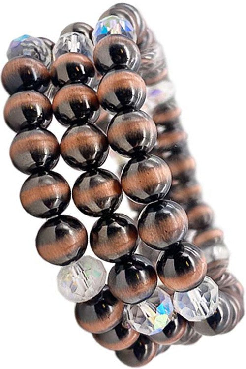 Copper And Glass Bracelet - B032CO