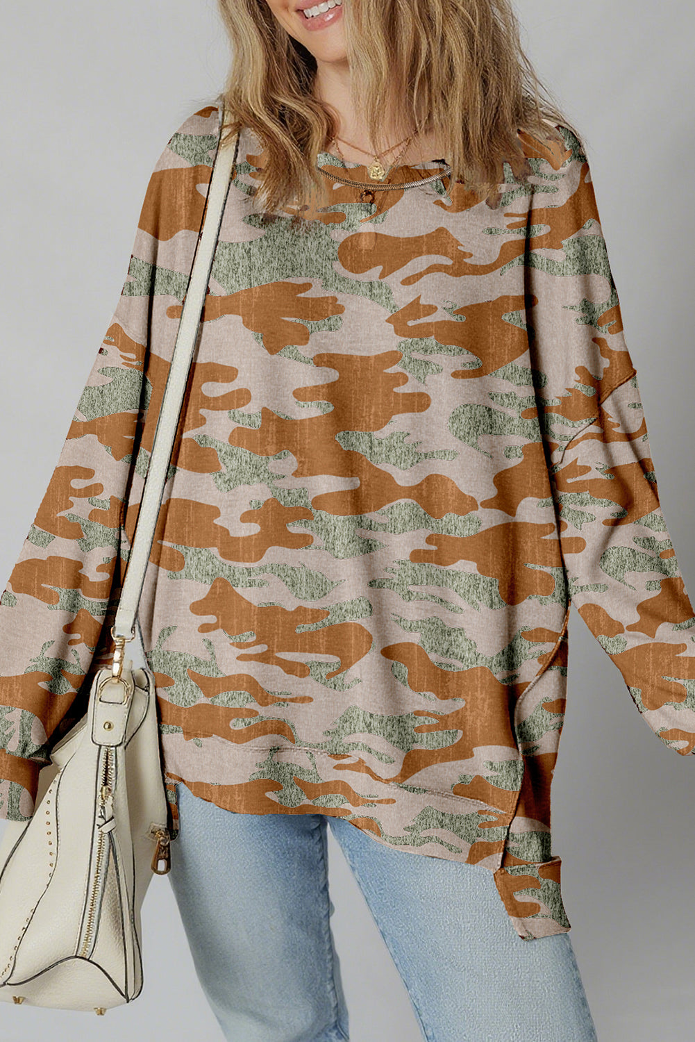 Nowhere To Hide Brown Camouflage Sweatshirt