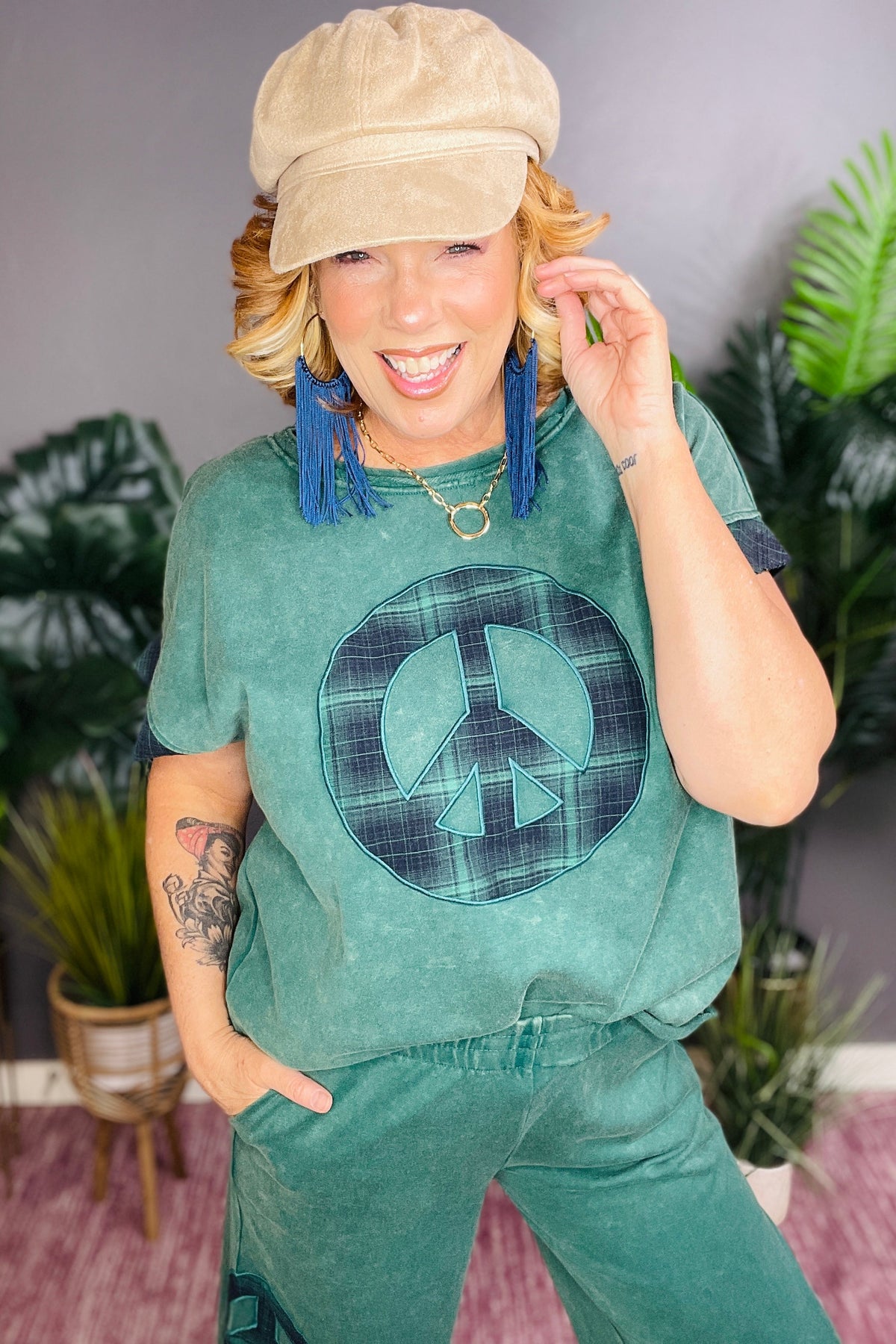 We're Better Together Green Top - S224GN