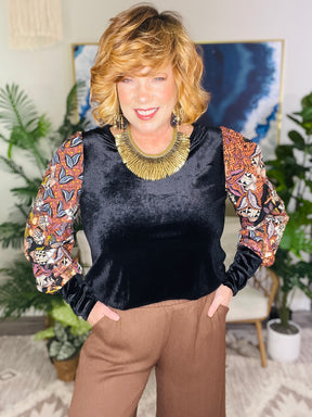 Velvet Crush Top - S949BK