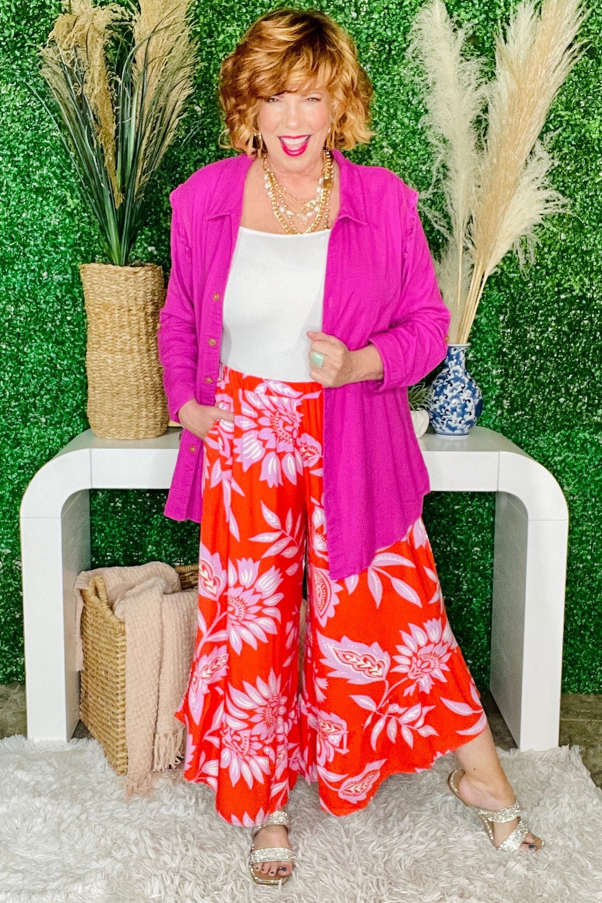 Midtown Chic Magenta Top - S552MG