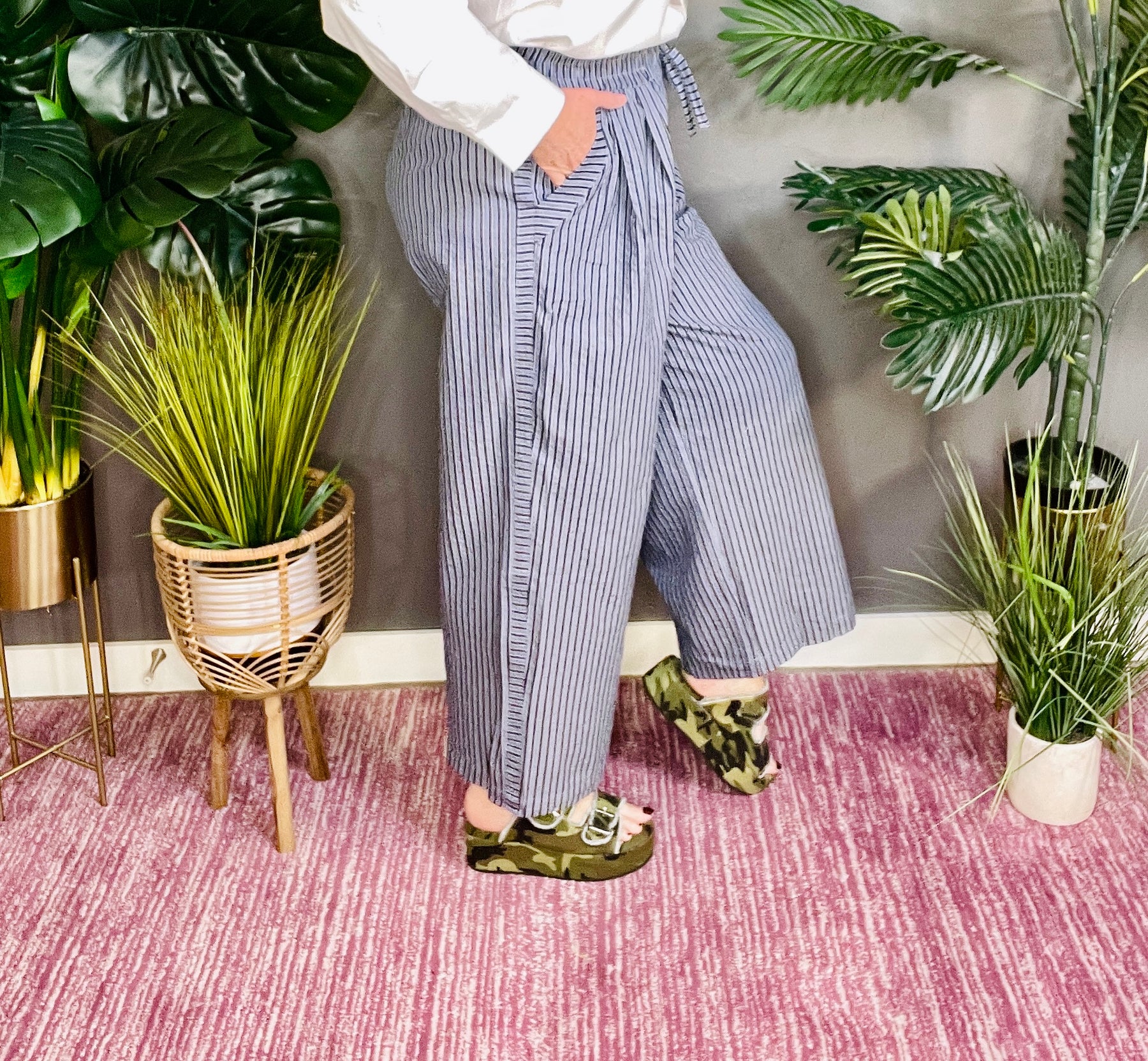 Easy Stripe Style Pants