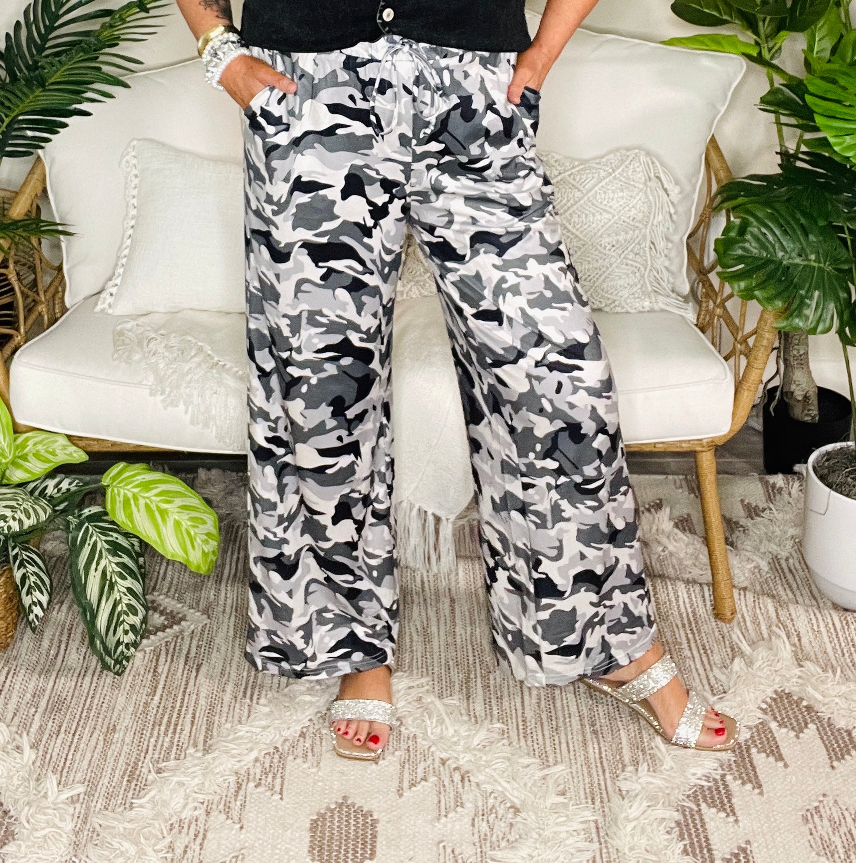 Main Attraction Camouflage Drawstring Pants