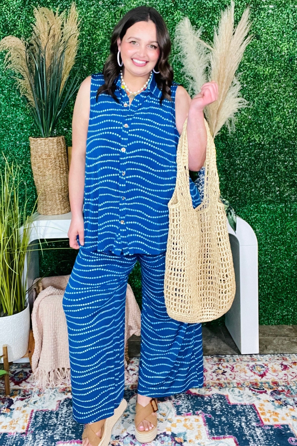 Coastal Escape Top And Pant Set - SET050NV