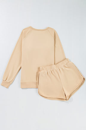 Match Made In Heaven Apricot Pullover and Short Set
