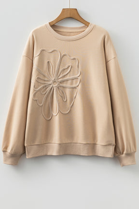 Deeply Rooted Embroidered Flower Sweatshirt