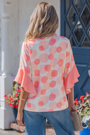 Glamour Girl Pink Polka Dot Top