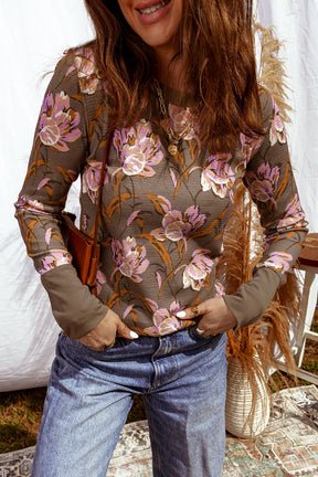 The Floral Edit Waffle Textured Top