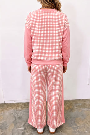 Gingham Style Top And Pant Set (5 Colors)