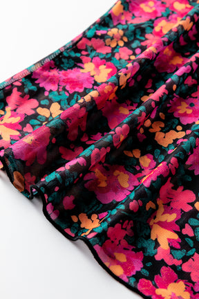 Flower Filled Moments Mesh Top