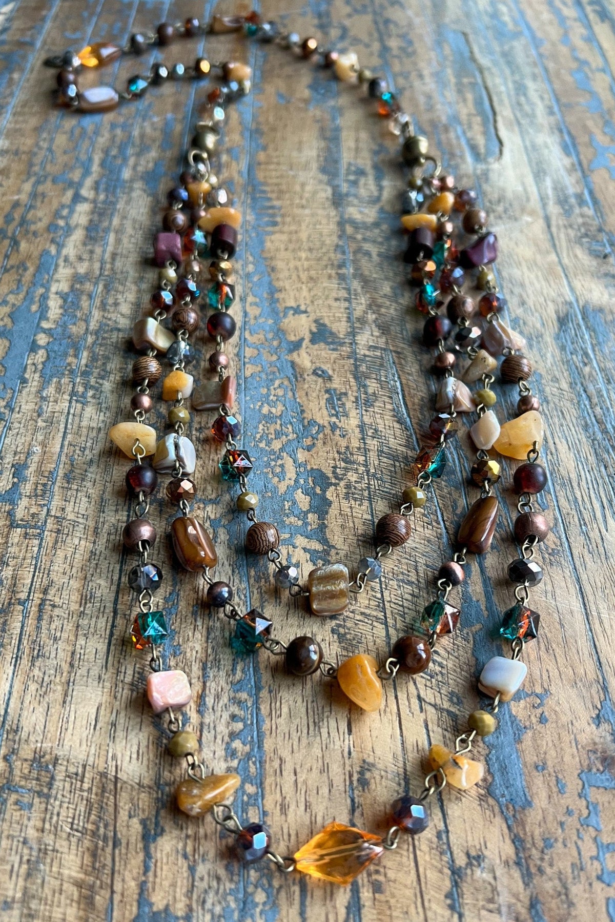 Multi Color Strand Necklace - N008MU