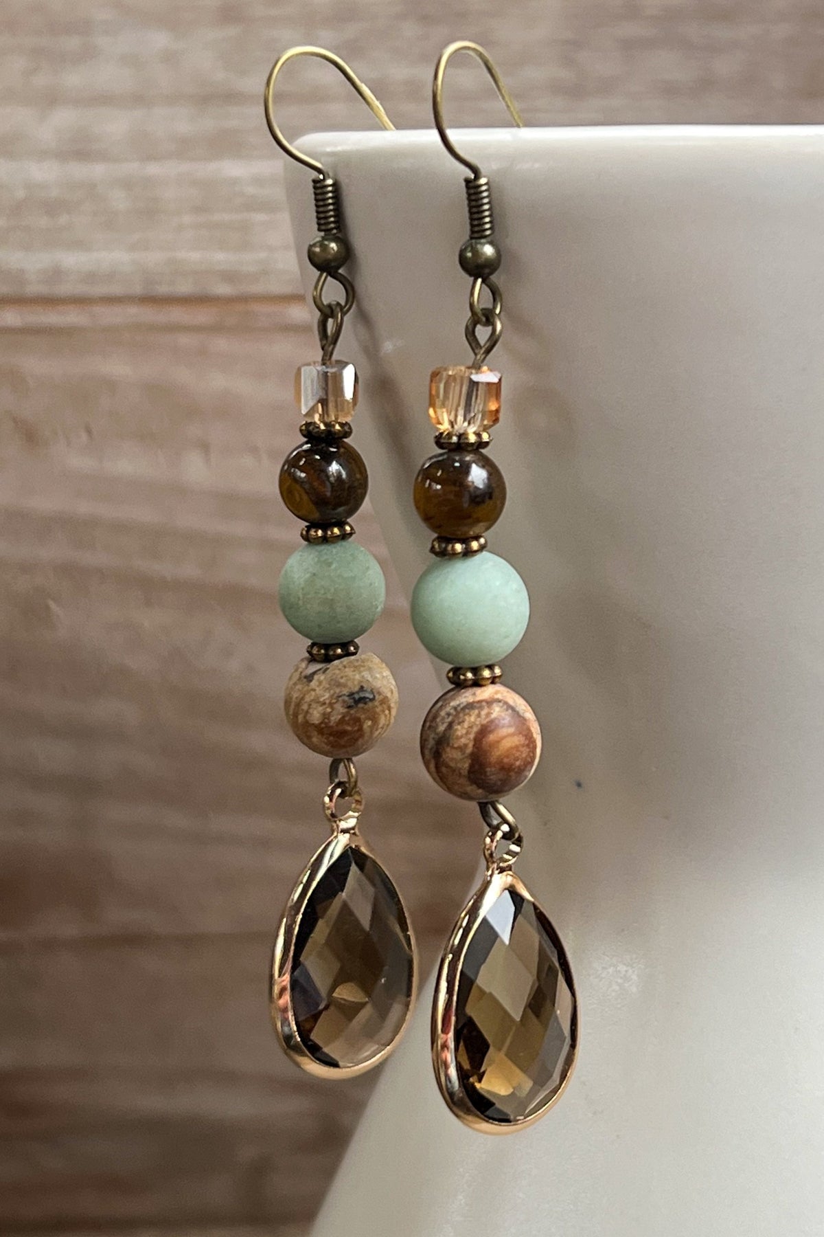 Beaded Dangle Earrings - E004TU