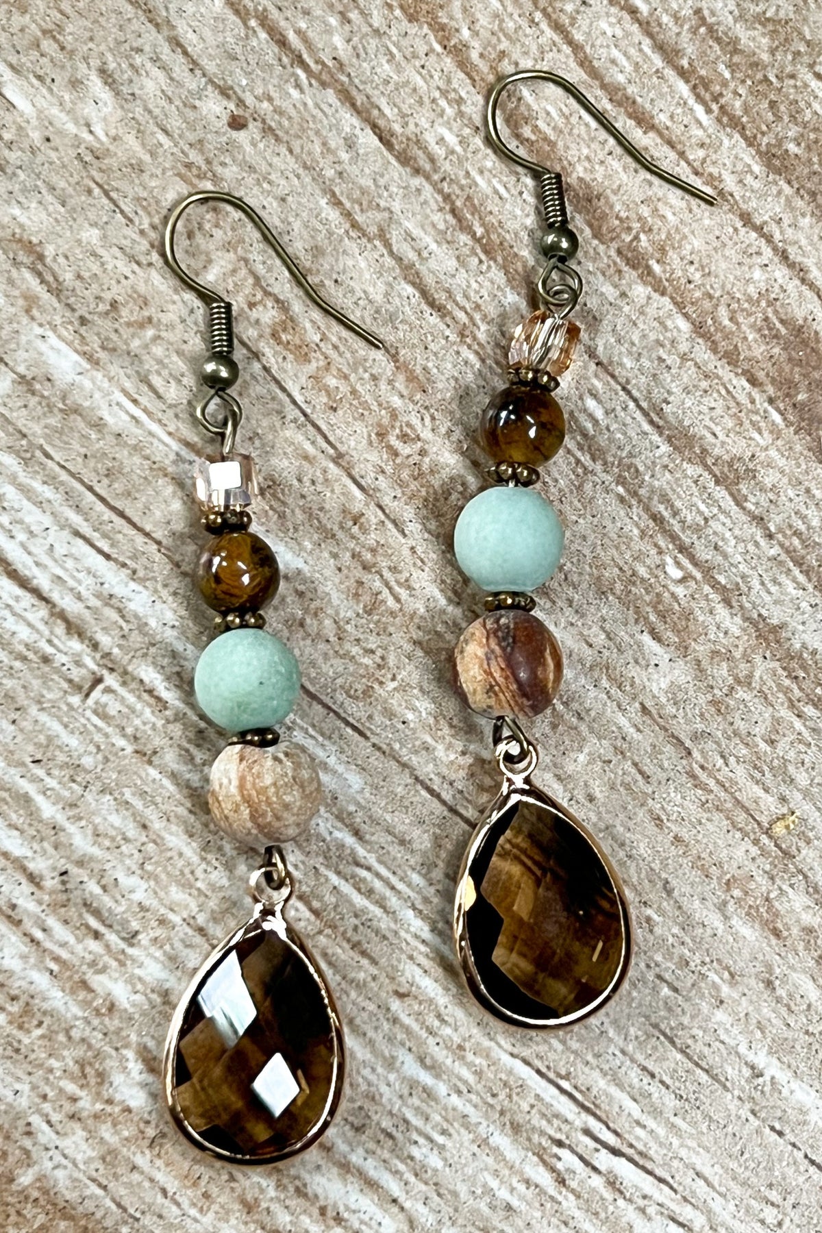 Beaded Dangle Earrings - E004TU