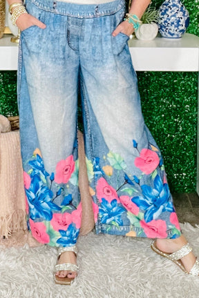 Bubbly Bloom Wide Leg Pant - P082DN