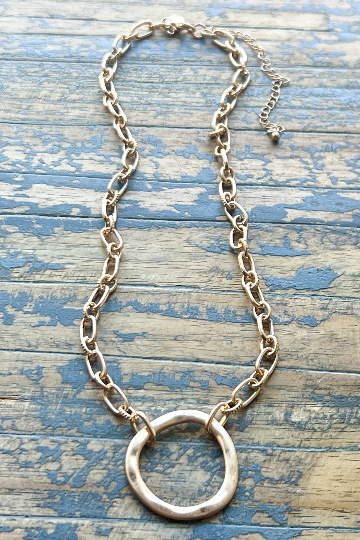Gold Circle Necklace - N010GO