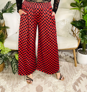 Ready Set Slay Checkered Pants - LW002RD