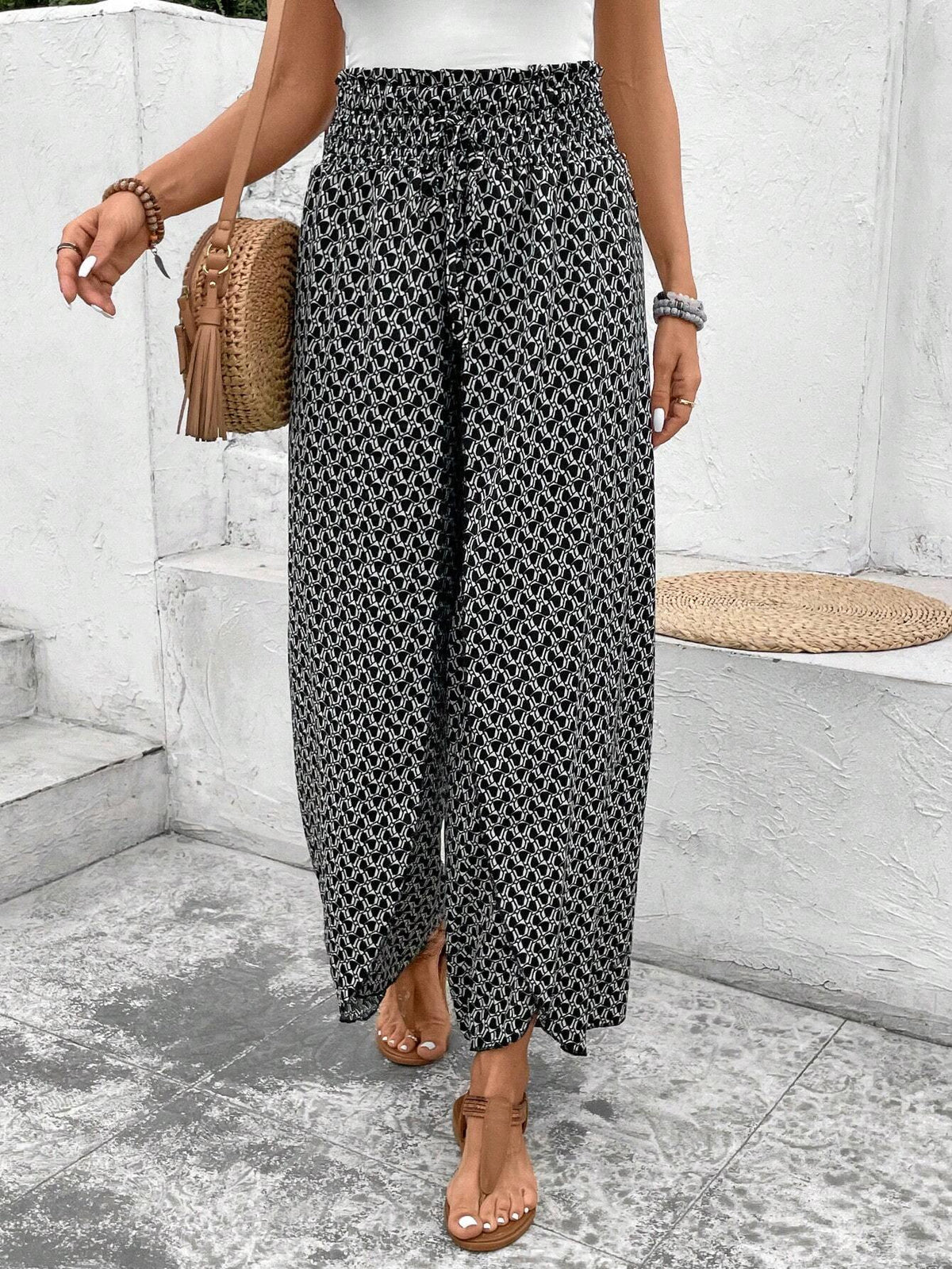 Look Your Best Bohemian Print Wide Leg Pants