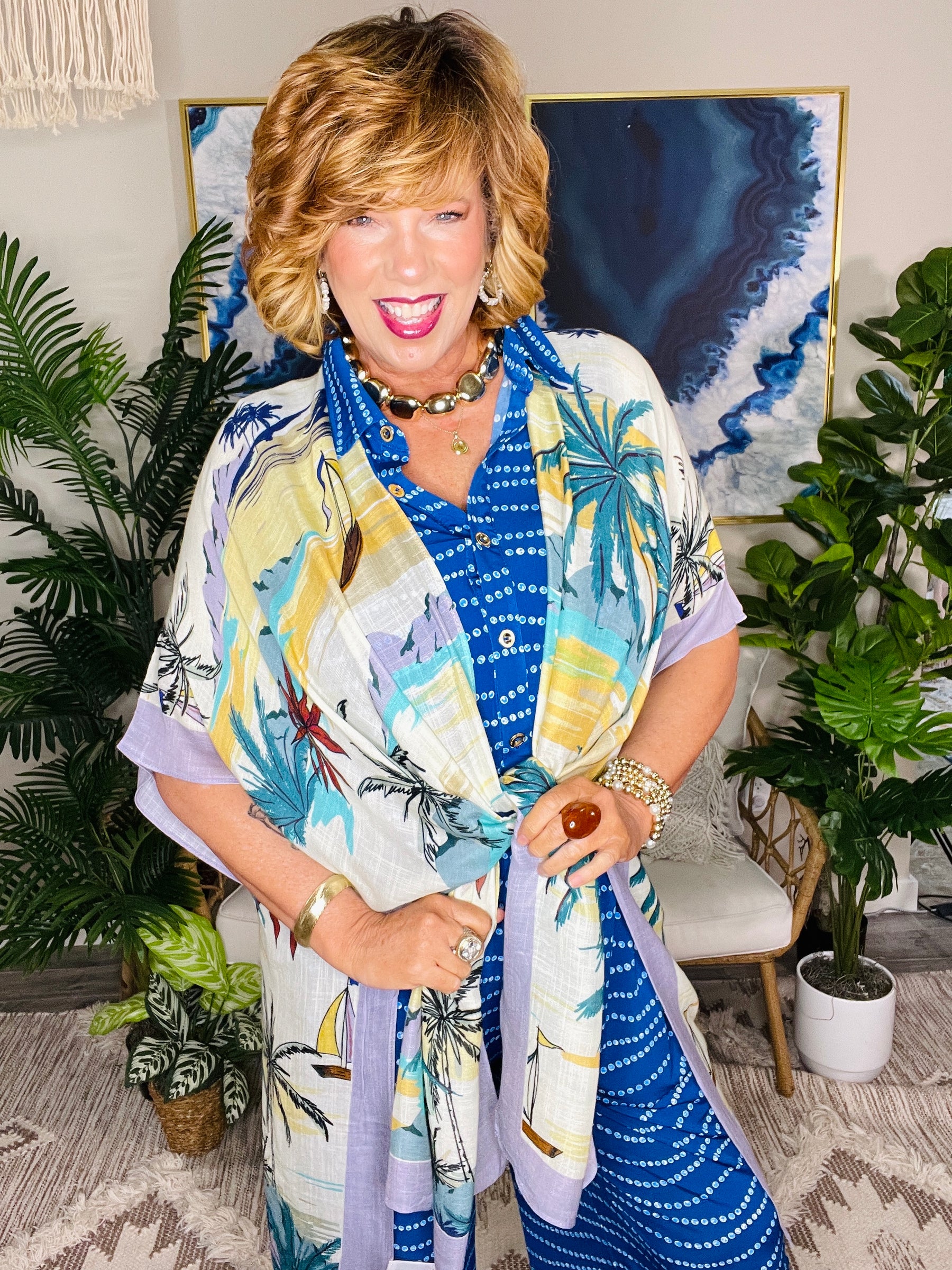 Palm Paradise Kimono - OT177LV