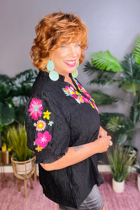 Field Of Flowers Top - S419BK