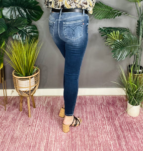 Aubrey Washed Thermal Skinny Jeans