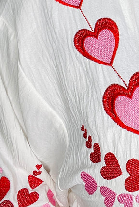 All You Need Is Love White Heart Top - S259WH