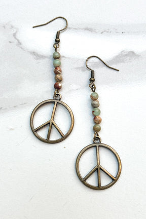 Jasper Peace Earrings - E005JS