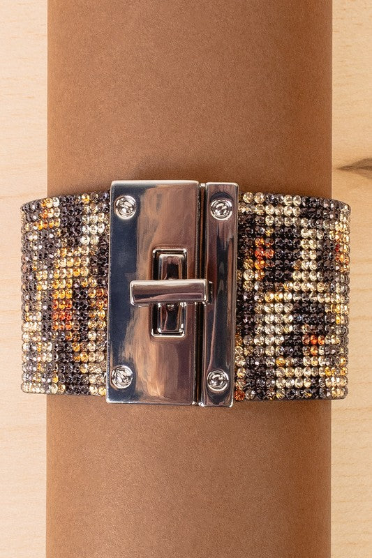 Rhinestone Cuff Bracelet - B006LE