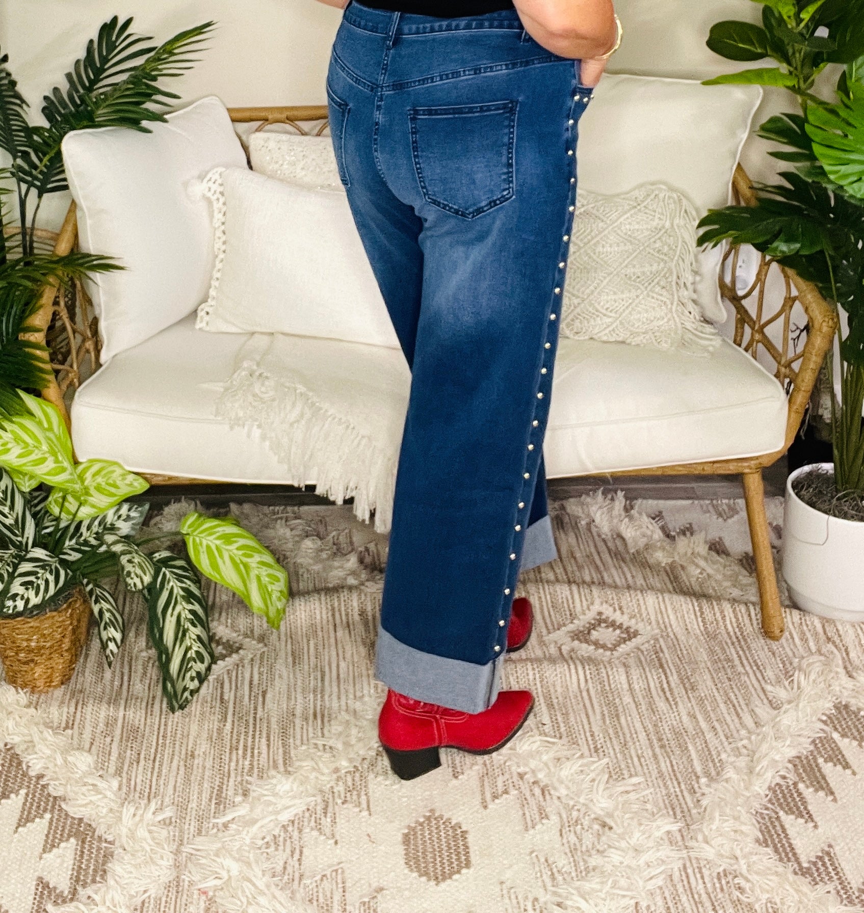 Edge Of Glam Studded Jeans (3 Colors)