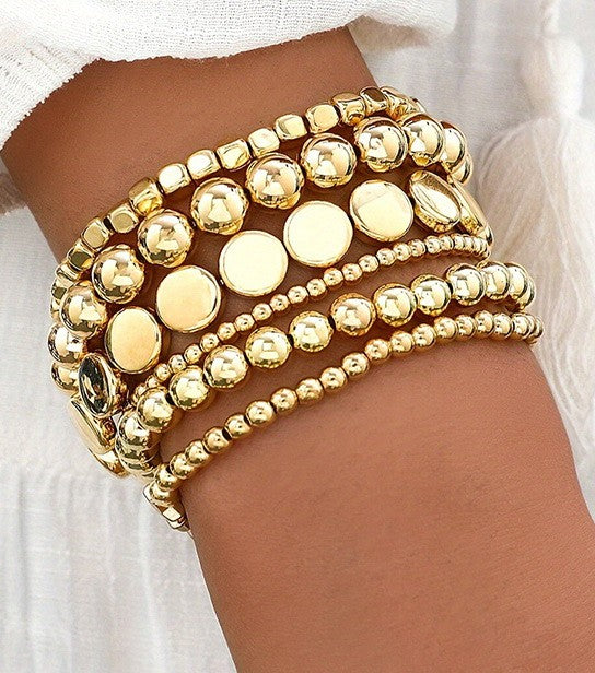 Multi Ball Chain Bead Bracelet (2 Colors) - B043