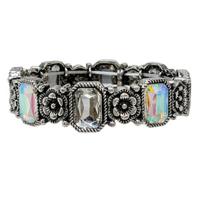 Floral Jeweled Bracelet (3 Colors) - B037