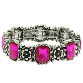 Floral Jeweled Bracelet (3 Colors) - B037